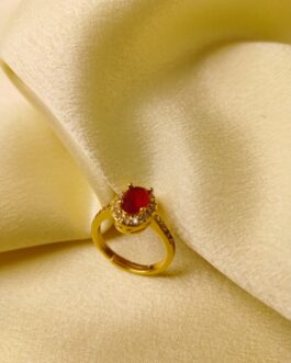 Golden Ember Eye Ring